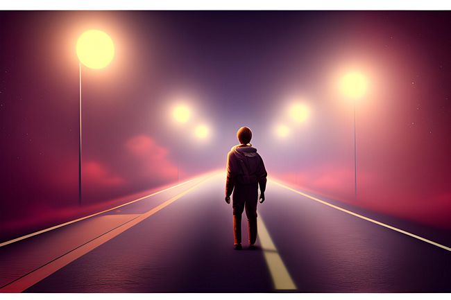 boy walking alonetn 
